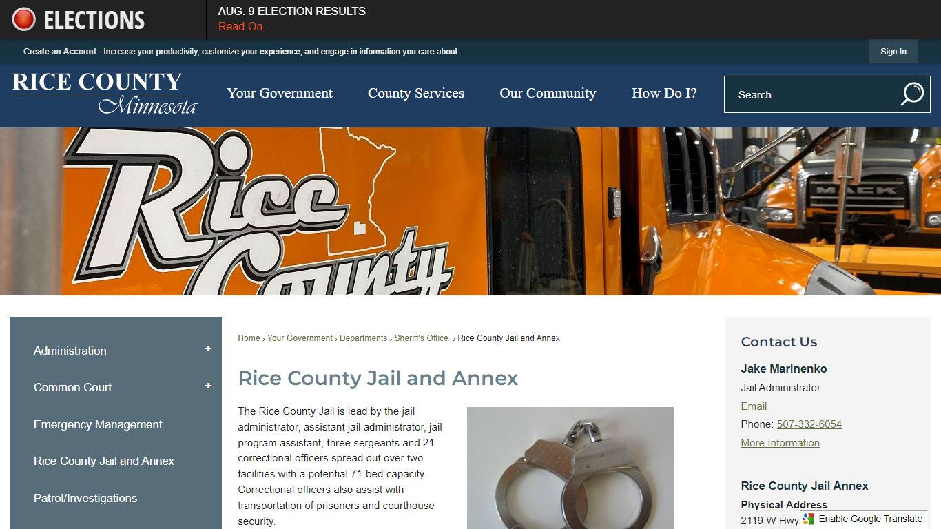 Jail - Rice County, Minnesota